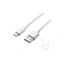 Cable de carga y datos USB Tipo C color Blanco 2 metros