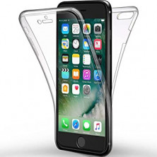Funda iPhone 7 Silicona TPU Doble 360 Frontal y Trasera Transparente