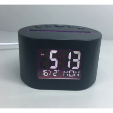 Base de reloj despertador 3d, luz nocturna pequeña, multifuncional, colorida, calendario, reloj Digital